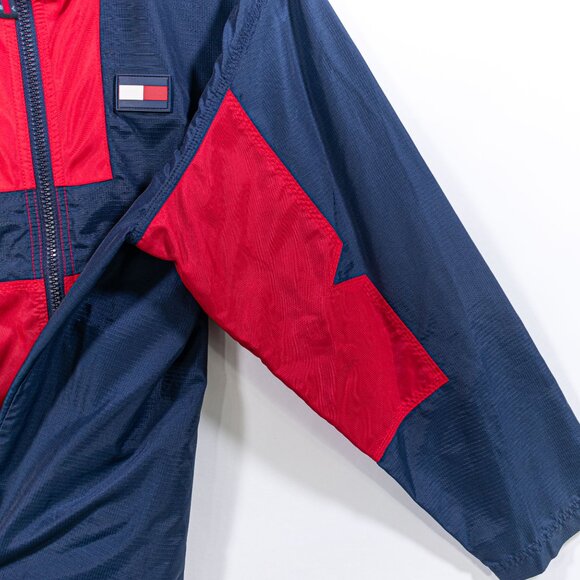 Tommy Hilfiger Flag Colorblock Windbreaker Jacket Large VTG Y2K Streetwear - Picture 12 of 12